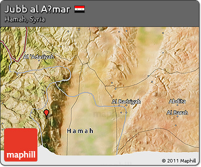 Satellite 3D Map of Jubb Al Aḩmar