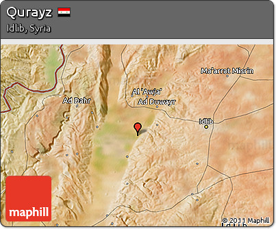 Satellite 3D Map of Qurayz