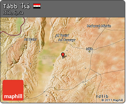 Satellite 3D Map of Tābb `Īsá