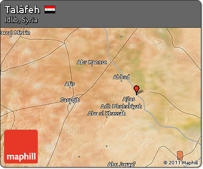 Satellite 3D Map of Talâfeh