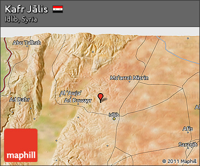 Satellite 3D Map of Kafr Jālis