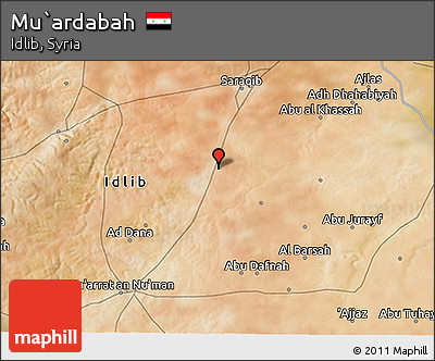 Satellite 3D Map of Mu`ardabah
