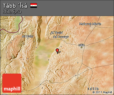 Satellite 3D Map of Tābb `Īsá