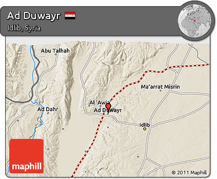 Shaded Relief 3D Map of Ad Duwayr