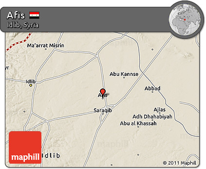 Shaded Relief 3D Map of Afis