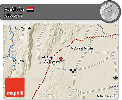 Shaded Relief 3D Map of Baébâa