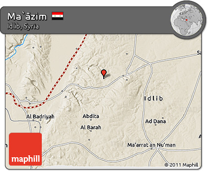 Shaded Relief 3D Map of Ma`āzim