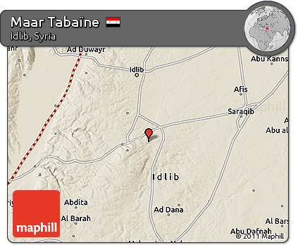 Shaded Relief 3D Map of Maar Tabaïne