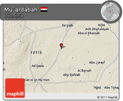 Shaded Relief 3D Map of Mu`ardabah