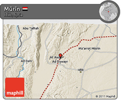 Shaded Relief 3D Map of Mūrīn