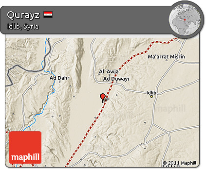Shaded Relief 3D Map of Qurayz