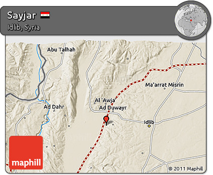 Shaded Relief 3D Map of Sayjar
