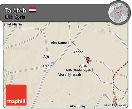 Shaded Relief 3D Map of Talâfeh