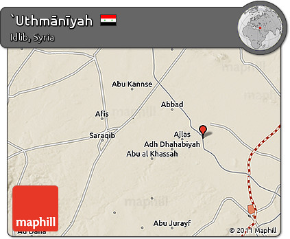 Shaded Relief 3D Map of `Uthmānīyah