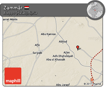 Shaded Relief 3D Map of Zammār