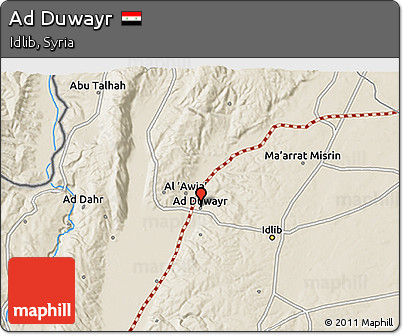 Shaded Relief 3D Map of Ad Duwayr