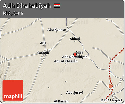 Shaded Relief 3D Map of Adh Dhahabīyah