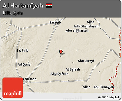 Shaded Relief 3D Map of Al Hartamīyah