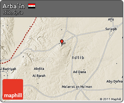 Shaded Relief 3D Map of Arba`īn
