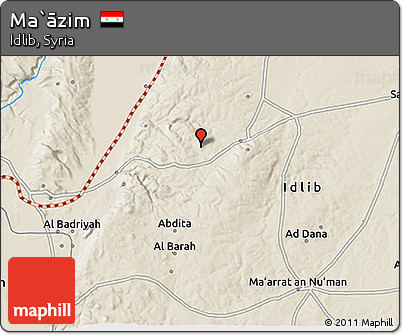 Shaded Relief 3D Map of Ma`āzim