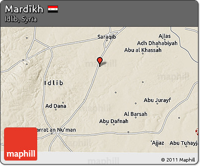 Shaded Relief 3D Map of Mardīkh