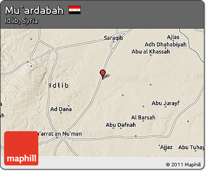 Shaded Relief 3D Map of Mu`ardabah