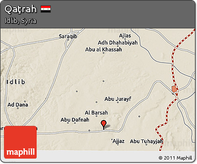 Shaded Relief 3D Map of Qaţrah