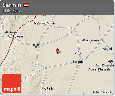 Shaded Relief 3D Map of Sarmīn