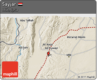 Shaded Relief 3D Map of Sayjar