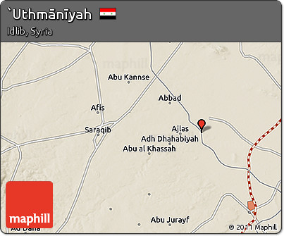 Shaded Relief 3D Map of `Uthmānīyah