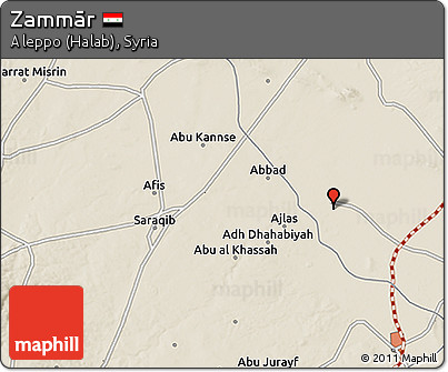 Shaded Relief 3D Map of Zammār