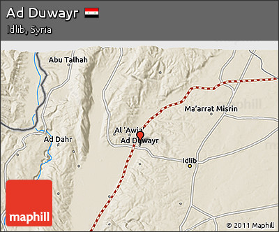 Shaded Relief 3D Map of Ad Duwayr