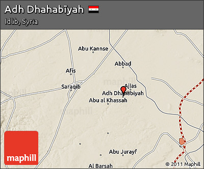 Shaded Relief 3D Map of Adh Dhahabīyah