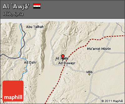 Shaded Relief 3D Map of Al `Awjā'