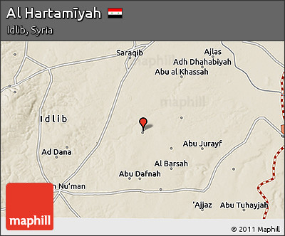 Shaded Relief 3D Map of Al Hartamīyah