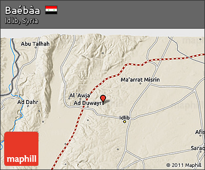 Shaded Relief 3D Map of Baébâa