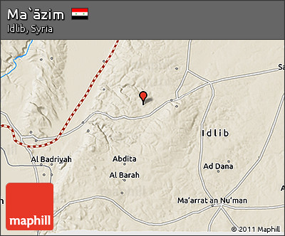 Shaded Relief 3D Map of Ma`āzim