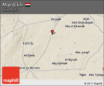 Shaded Relief 3D Map of Mardīkh