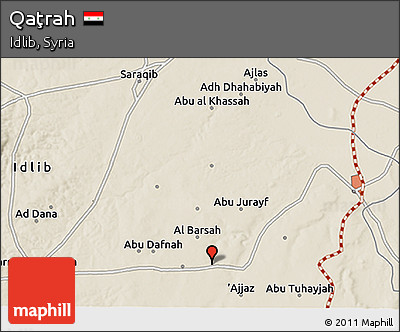 Shaded Relief 3D Map of Qaţrah
