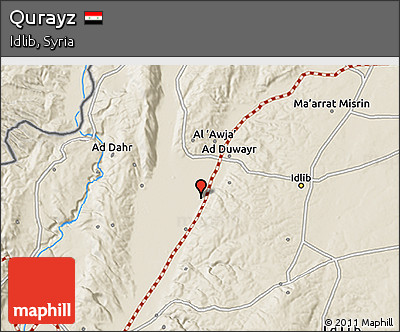 Shaded Relief 3D Map of Qurayz