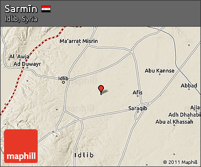 Shaded Relief 3D Map of Sarmīn