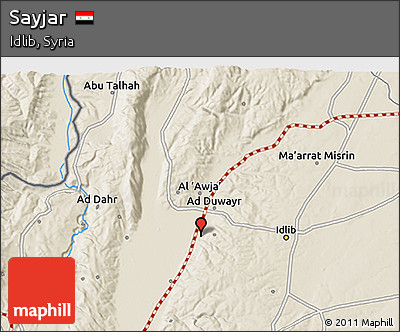 Shaded Relief 3D Map of Sayjar