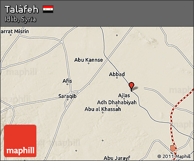 Shaded Relief 3D Map of Talâfeh