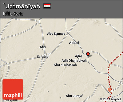 Shaded Relief 3D Map of `Uthmānīyah