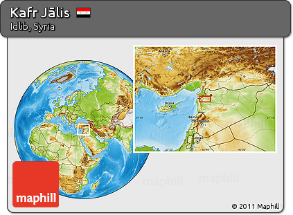 Physical Location Map of Kafr Jālis