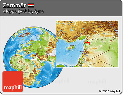 Physical Location Map of Zammār