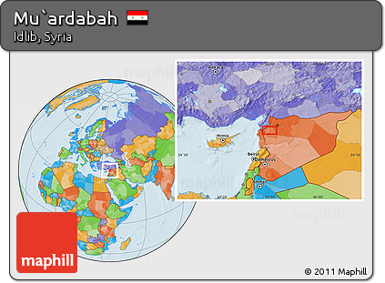 Political Location Map of Mu`ardabah