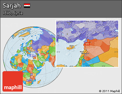 Political Location Map of Sarjah