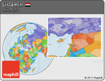 Political Location Map of Lislāmīn