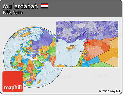 Political Location Map of Mu`ardabah